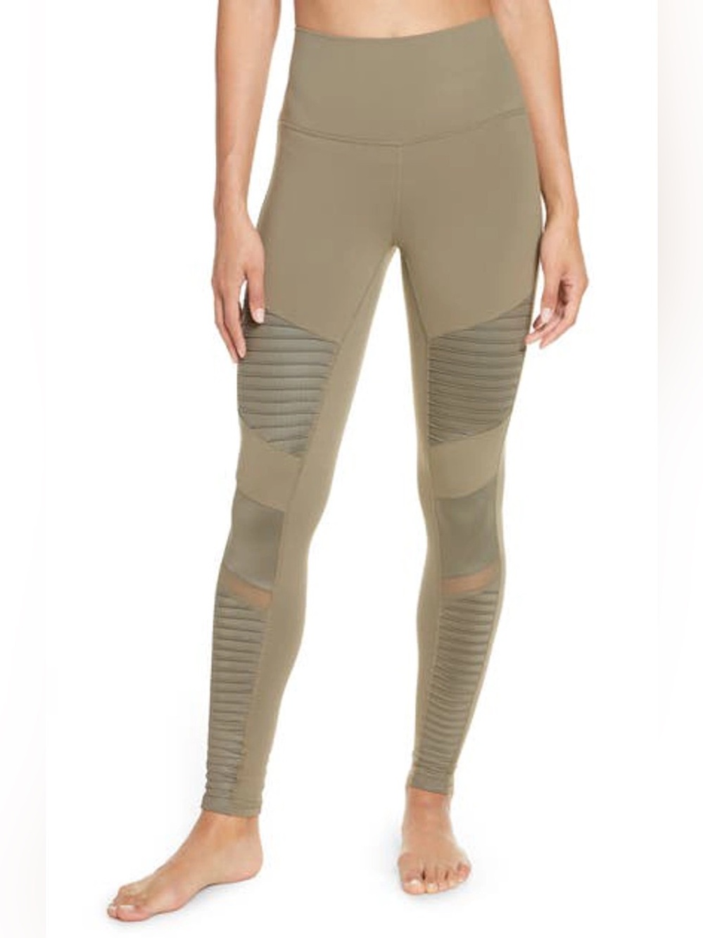 Alo Yoga Olive Green High Waisted Moto Leggings Size Small